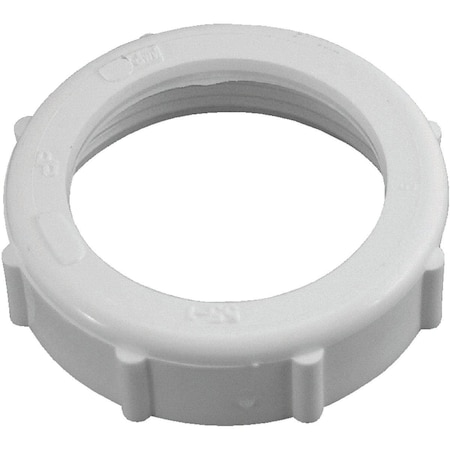 All-Source 1-1/2 In. x 1-1/2 In. White Plastic Slip Joint Nut 55WKHB
